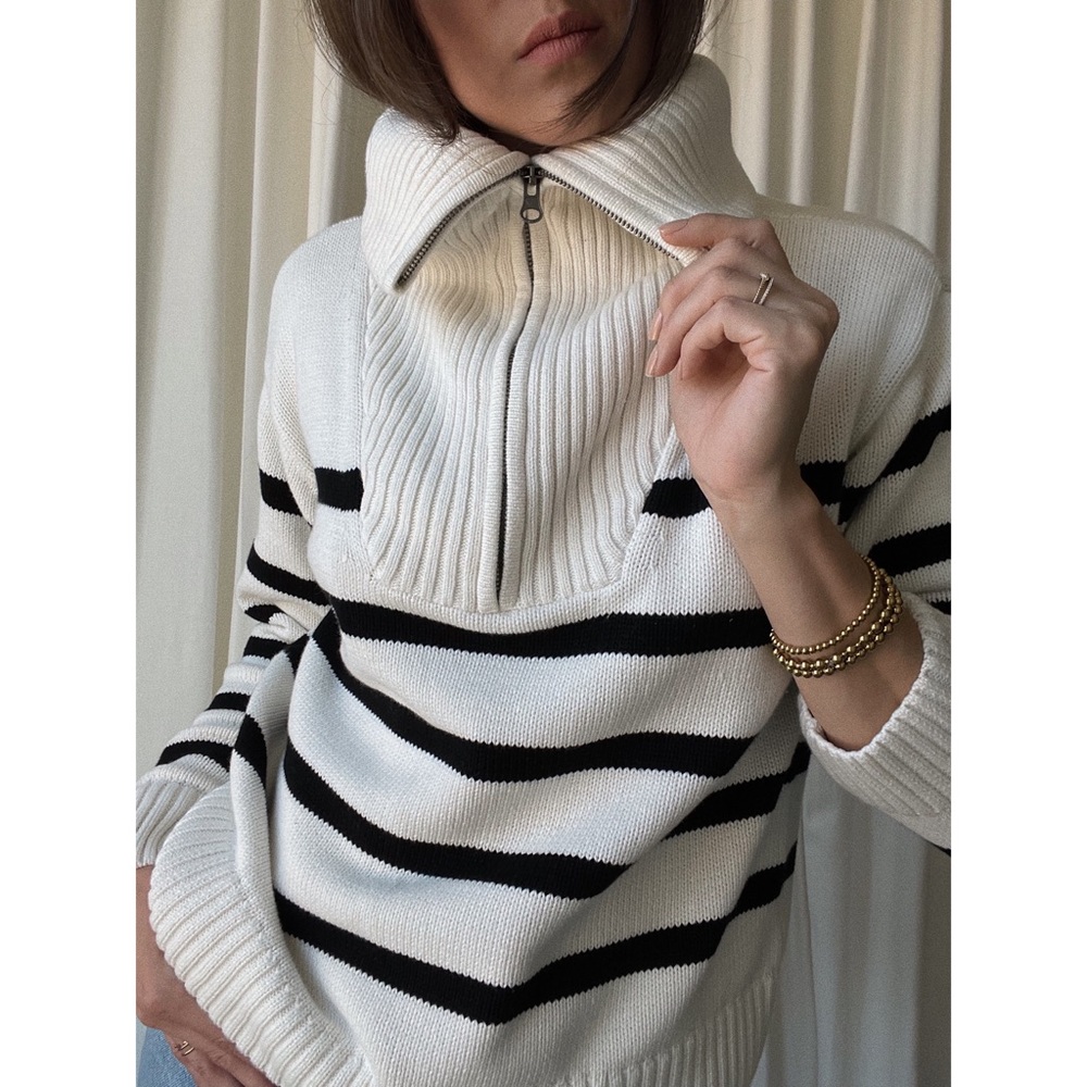 JANE STRIPED PULLOVER — In Off white - Picture 2 of 9